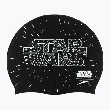 Speedo Slogan Print children's swimming cap black