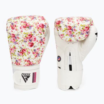 RDX FL-6 white and pink boxing gloves BGR-FL6W