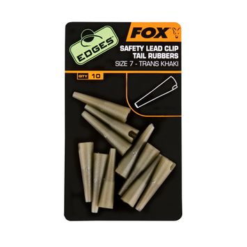 Fox International Edges Lead Clip Tail Rubbers 10 pcs. Trans Khaki CAC478