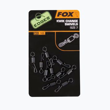 Fox International Edges Kwik Change Swivels fishing swivels black CAC485