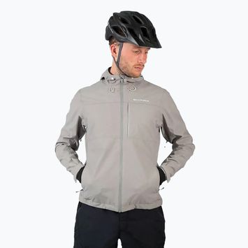 Men's Endura Hummvee Waterproof Hooded fossil cycling jacket