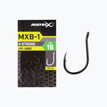 Matrix MXB-1 Barbed Eyed method hooks 10 pcs black GHK152
