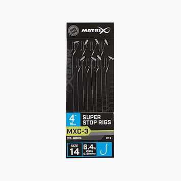 Matrix MXC-3 Barbless Super Stop methode leaders 8 pcs transparent GRR058