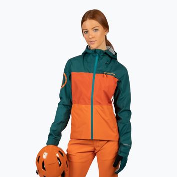 Women's cycling jacket Endura Singletrack II Waterproof harvest