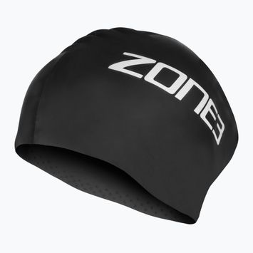 ZONE3 Long Hair black swimming cap