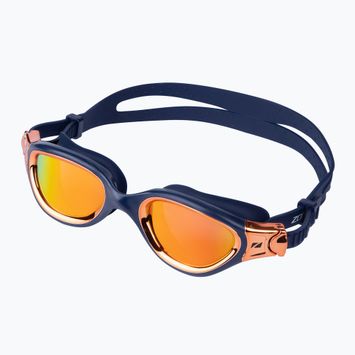 Swim goggles ZONE3 Venator-X navy/copper/polarised revo gold
