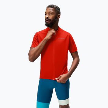 Men's Endura Loop Zipped flame red cycling jersey