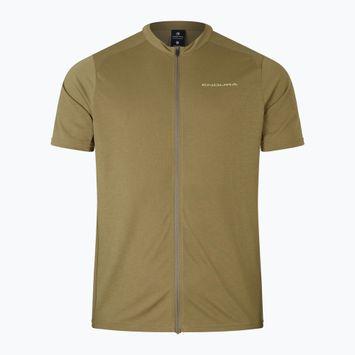 Men's cycling jersey Endura Loop Zipped tweed green
