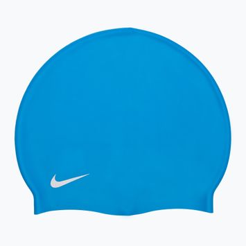 Nike Solid Silicone children's swimming cap blue TESS0106-458