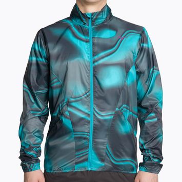 Men's Mizuno Premium Aero hawaiian ocean/black running jacket