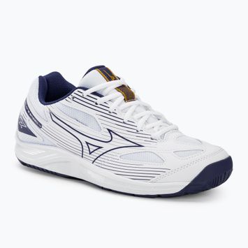 Men's volleyball shoes Mizuno Cyclone Speed 4 white/blueribbon/mp gold