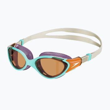 Speedo Biofuse 2.0 women's swim goggles marine blue/pumpkin spice/pale tan