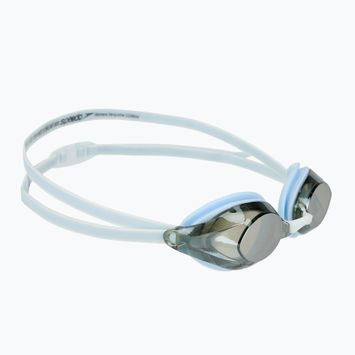 Women's swim goggles Speedo Vanquisher 3.0 Mirrored hawaiian sky/grey/silver mirror
