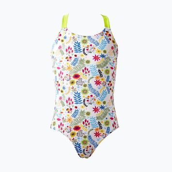 Children's one-piece swimsuit Splash About Jungle Paradise lime
