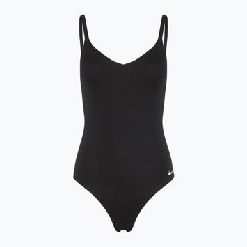 Women's one-piece swimsuit Nike Essential V-Neck black
