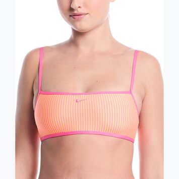 Swimsuit top Nike Ripple Texture Bralette Classic Bikini pink glow