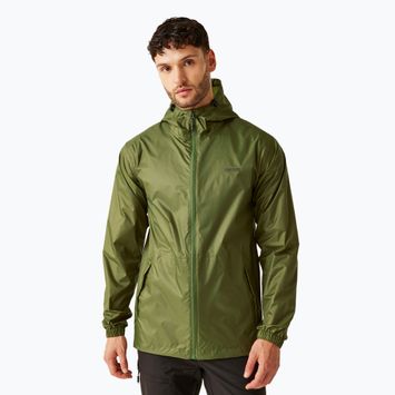 Men's REGATTA Pack-It III rain jacket nephrite green