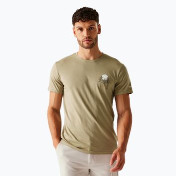 Men's trekking T-shirt REGATTA Breezed V golden sand