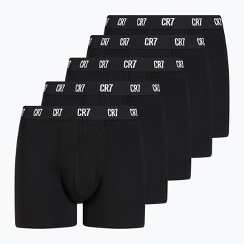 Men's CR7 Basic Trunk boxer shorts 5 pairs black/white
