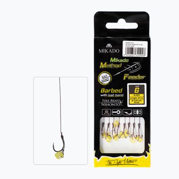 Mikado methode leader with rubber barbless hook + braid 8 pcs brown HMFB212G-10