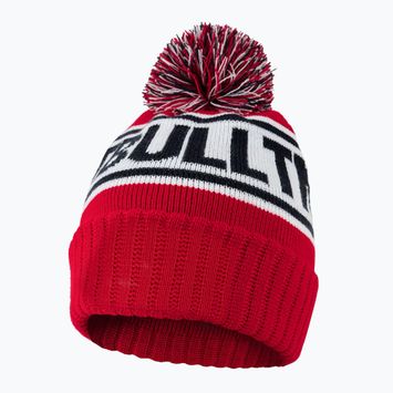 Men's winter beanie Pitbull Beanie Fleming II red/dark navy