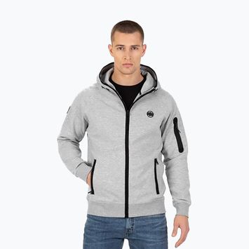 Men's Pitbull Hermes Hooded Zip sweatshirt grey/melange