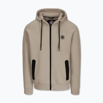 Men's sweatshirt Pitbull Dogwood Hooded Zip Sweatshirt dark sand