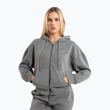 Pitbull women's Manzanita Heart Hooded Zip Sweatshirt washed grey