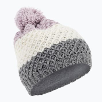 Children's winter beanie 4F purple and white HJZ22-JCAD007