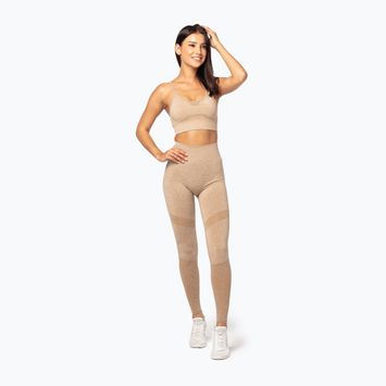 Women's training leggings Carpatree Vibe Seamless beige melange