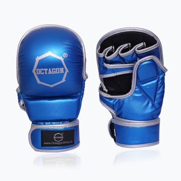 Octagon Mettalic MMA sparring gloves blue