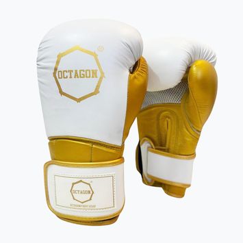 Octagon Prince white/gold boxing gloves