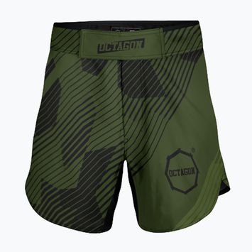 Octagon Broken Line MMA men's training shorts olive