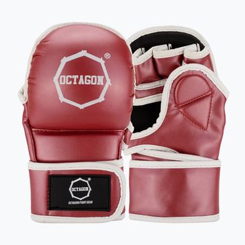 Octagon Metallic MMA red grappling gloves
