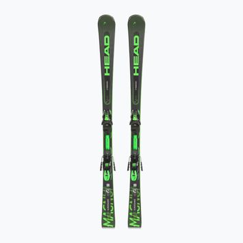 HEAD Supershape e-Magnum SW SF-PR + PRD 12 black/neon green downhill skis