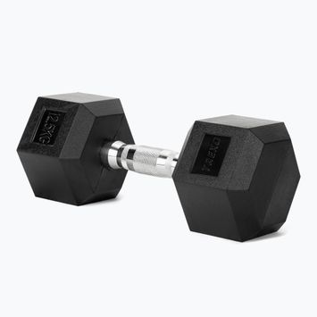 XTREXO Hex 12.5 kg rubberised dumbbell