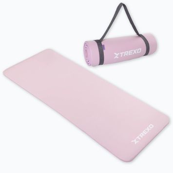 XTREXO NBR 15 mm exercise mat with strap pink