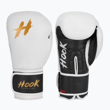 HOOK FIGHTING Ready to Fight leather boxing gloves white