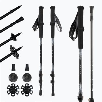 KADVA Torre adjustable carbon trekking poles grey