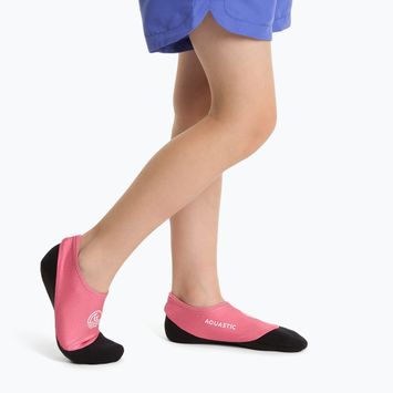 Children's pool socks AQUASTIC Seavie Anti-Slip pink