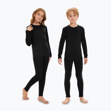 WOOLCANO Merino children's thermal underwear set SET0683 black