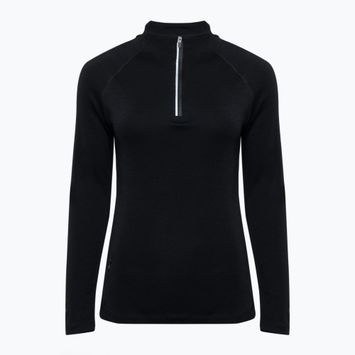 Women's thermal sweatshirt WOOLCANO Merino TOP0545 black