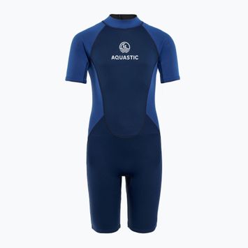 Children's swimming foam AQUASTIC Wavey Jrb 2 mm navy blue/blue