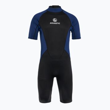 Men's swimming wetsuit AQUASTIC Wavey 2 mm black/blue