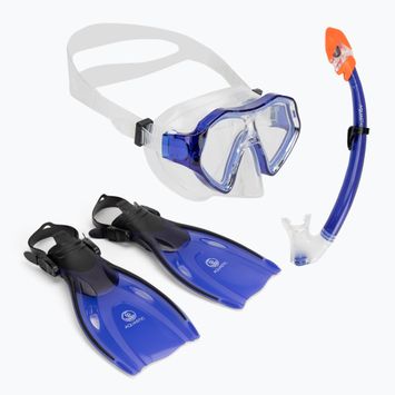 AQUASTIC Shelly children's snorkelling set mask + snorkel + fins blue