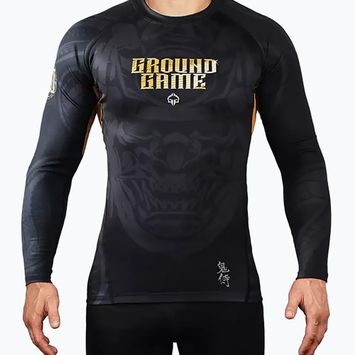 Ground Game Oni Samurai Rashguard black 22RASHLSSAM3