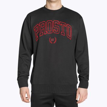 Men's PROSTO Crewneck Varsity sweatshirt black