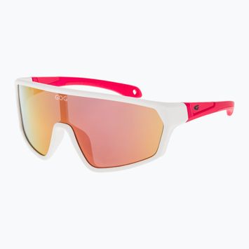 GOG children's sunglasses Flint matt white/neon pink/polychromatic pink