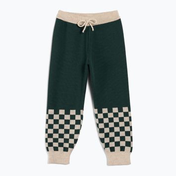 KID STORY Merino green chessboard children's trousers