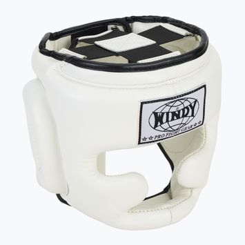 Boxing helmet WINDY Genuine Leather white